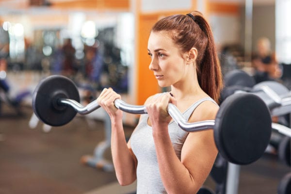 Woman in the Gym Working Out