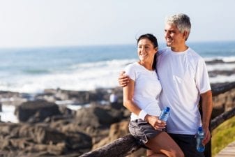 elderly couple with arthritis on a run